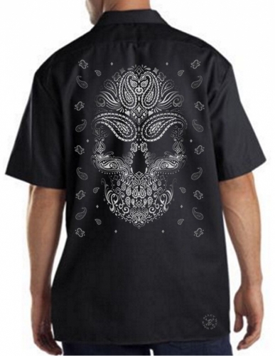 Bandana Skull Work Shirt