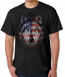 Wolf Howl Americana T-Shirt