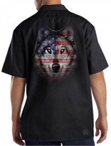 Wolf Howl Americana Work Shirt
