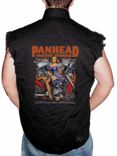 Panhead Motor Works Sleeveless Denim Shirt