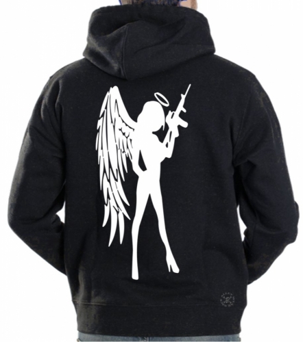 Angel Girl w/ AR-15 Hoodie Sweat Shirt