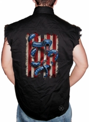 American Serpent Sleeveless Denim Shirt