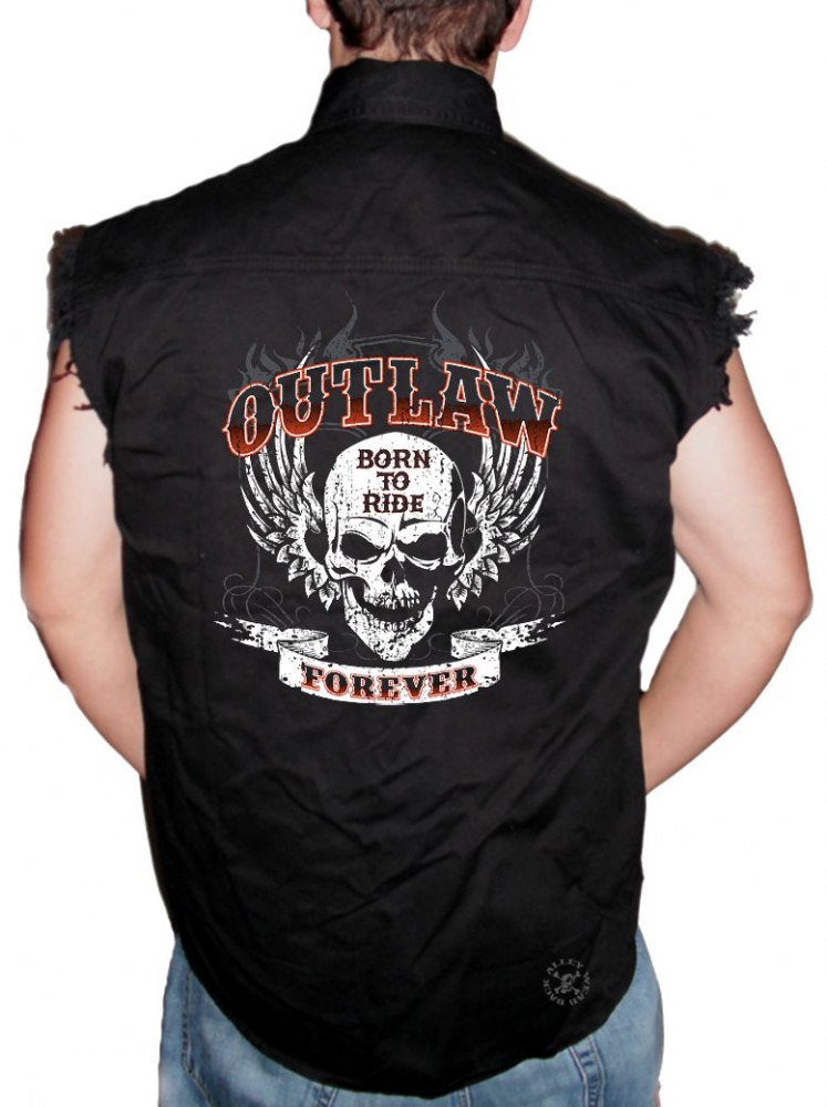 Outlaw Forever Sleeveless Denim Shirt | Back Alley Wear