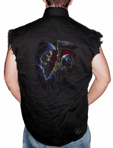 Reaper Sphere Sleeveless Denim Shirt