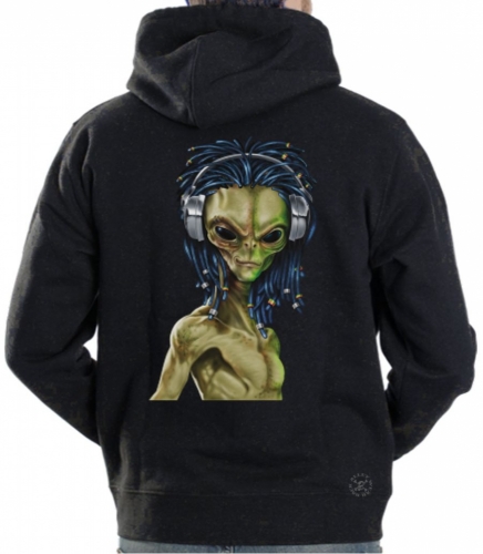 Rasta Alien Hoodie Sweat Shirt