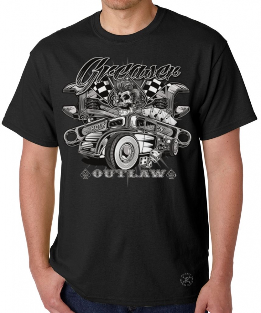 Greaser Outlaw Hot Rod T-Shirt | Back Alley Wear
