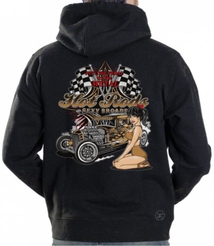 Hot Rods & Sexy Broads Garage Hoodie Sweat Shirt