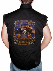 Coast 2 Coast Hot Rod Garage Sleeveless Denim Shirt
