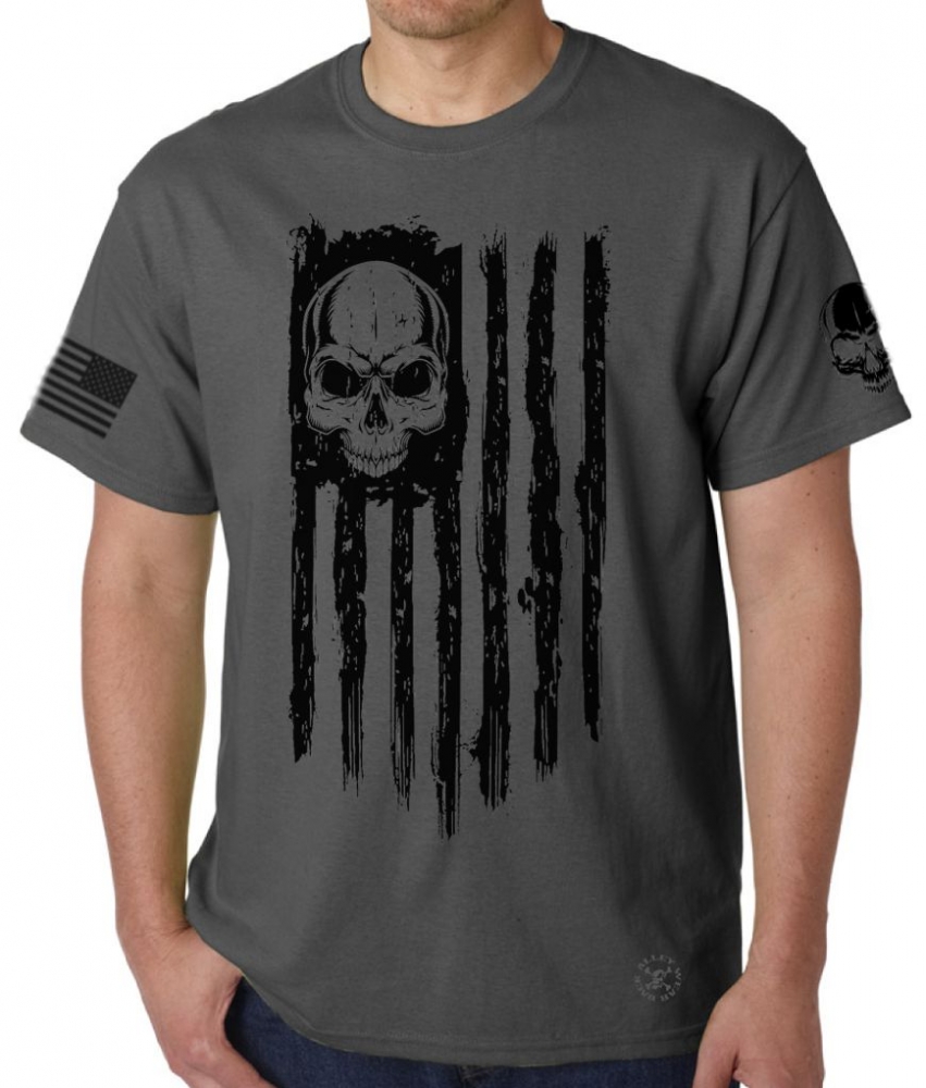 American Flag Patriot Skull T-Shirt | Back Alley Wear