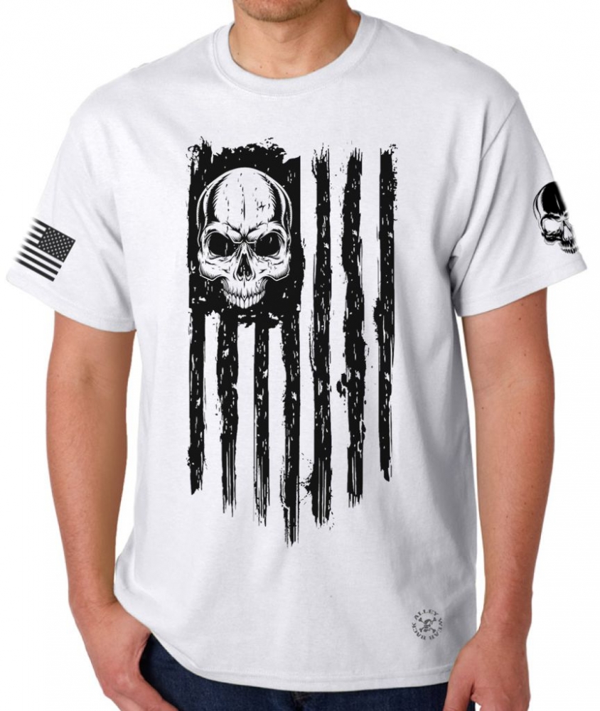 American Flag Patriot Skull T-Shirt | Back Alley Wear
