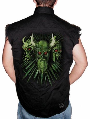 Viking Warriors Sleeveless Denim Shirt
