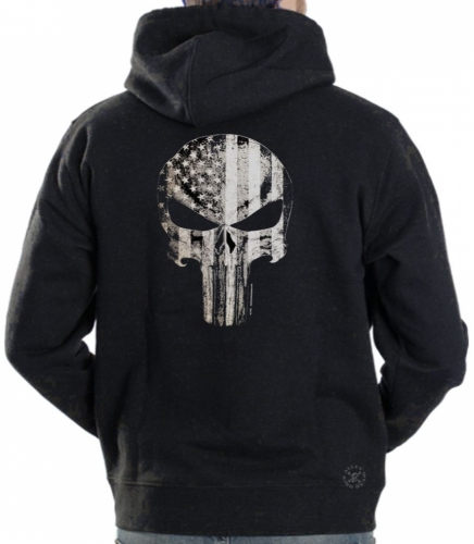 American Punisher Flag Hoodie Sweat Shirt