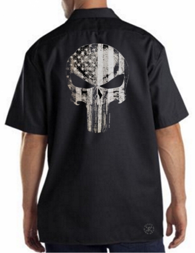 American Punisher Flag Work Shirt