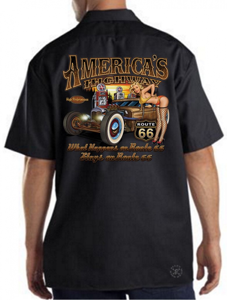 America's Highway Hot Rod Work Shirt | Back Alley Wear