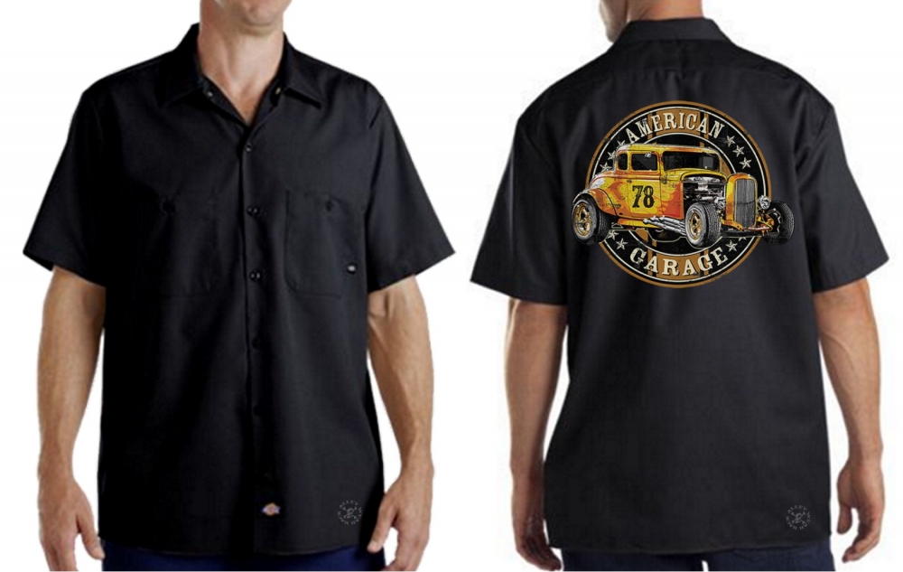 What Happens in the Garage Stays in the Garage Pistons Work Shirt Dickies