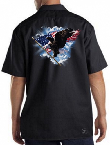 Patriotic American Eagle Work Shirt