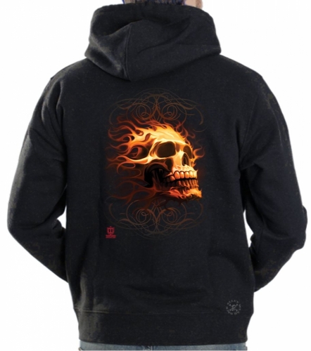 Fire Skull Hoodie Sweat Shirt