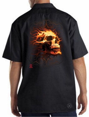 Fire Skull Work Shirt