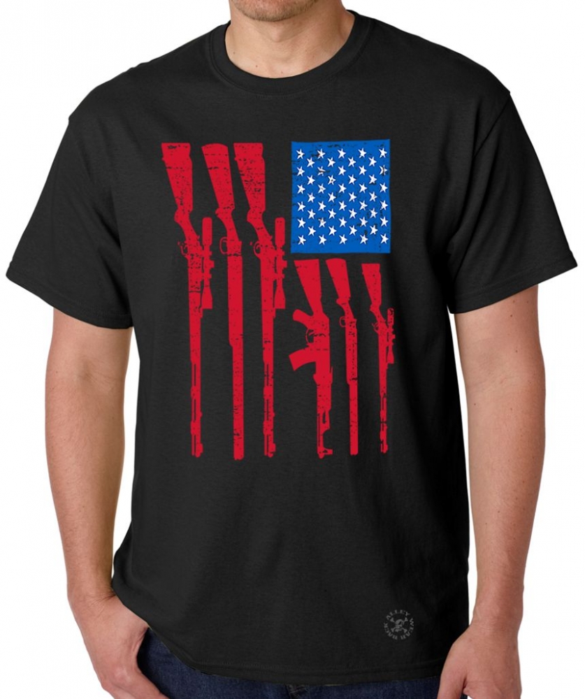 USA Gun Flag T-Shirt | Back Alley Wear