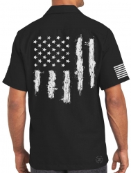 USA Flag Distressed Work Shirt