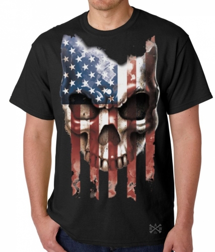 American Flag Skull T-Shirt