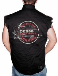 Vintage Dodge Sign Sleeveless Denim Shirt