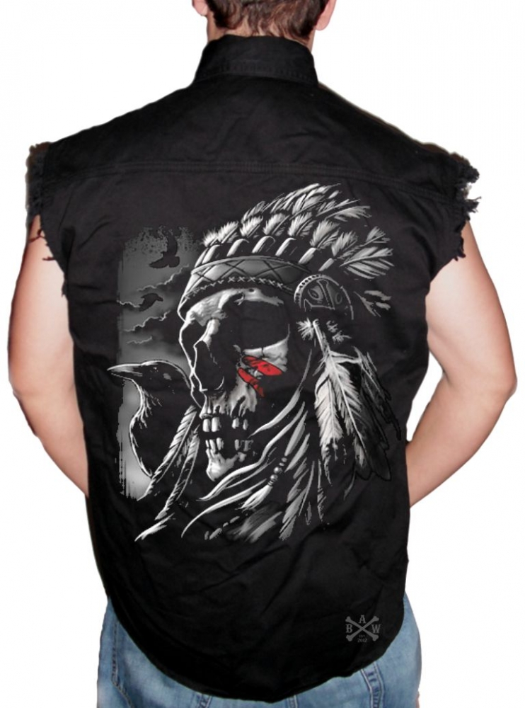 Chief Warpaint Sleeveless Denim Shirt | Back Alley Wear