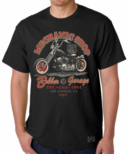 Mechanic Shop Bobber Garage T-Shirt