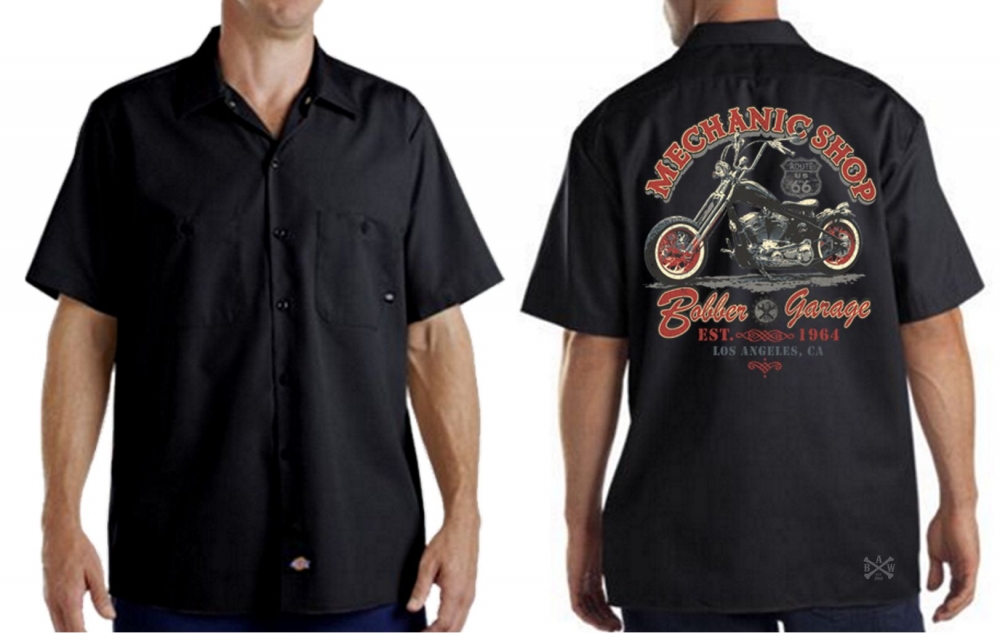 Mechanic Shop Bobber Garage Shirt | Back Alley