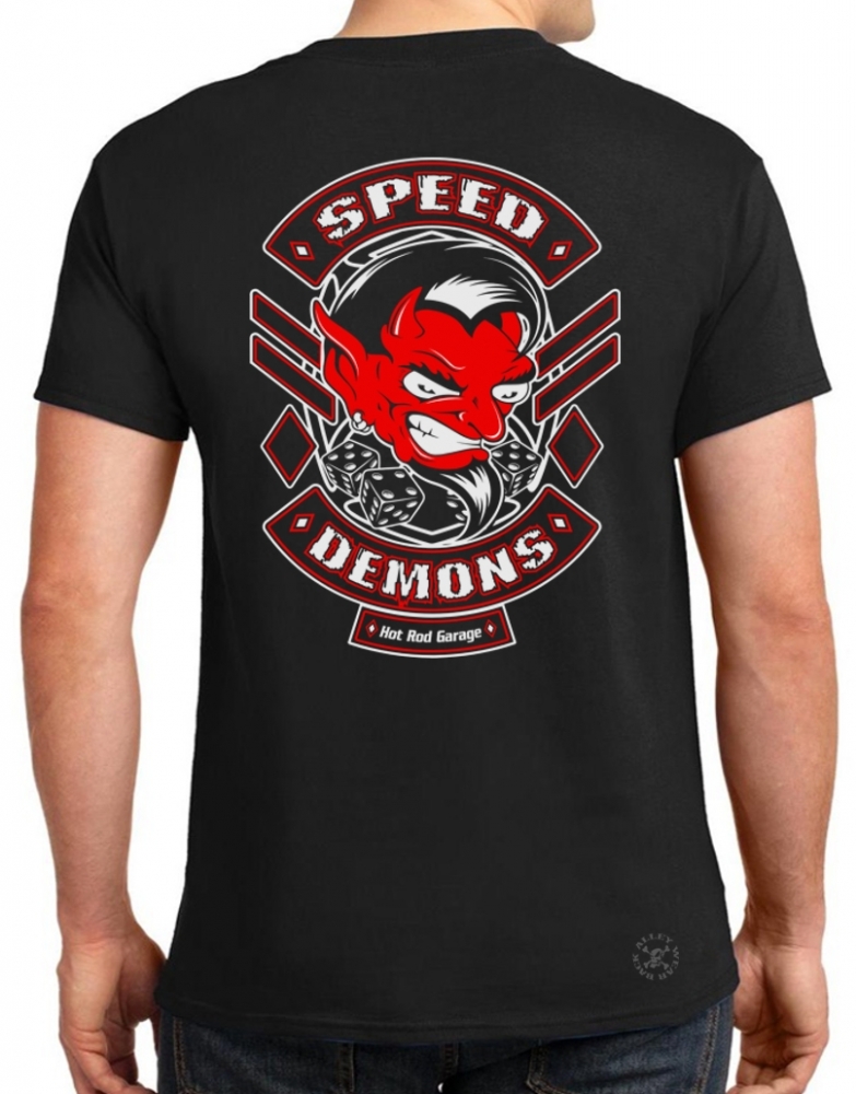 Speed Demon's Hot Rod Shop Red Devil Sleeveless T Shirt 