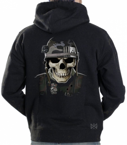 Military Skull Hoodie Sweat Shirt