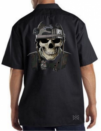 Military Skull Work Shirt