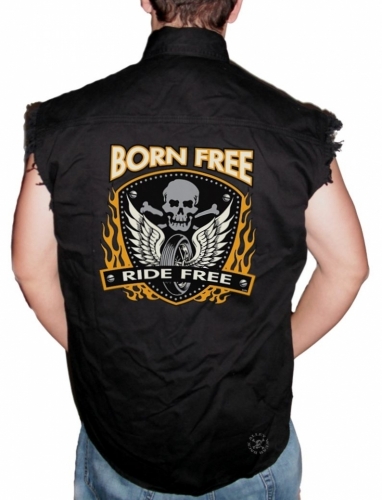 Born Free Sleeveless Denim Shirt