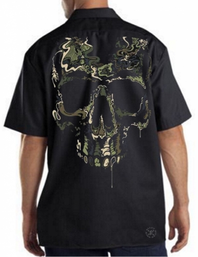 Special Ops Camo Skull Work Shirt