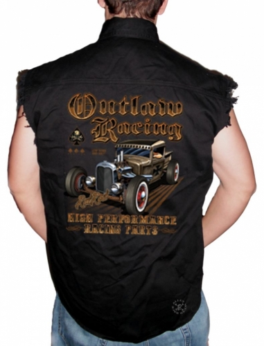 Outlaw Racing Sleeveless Denim Shirt