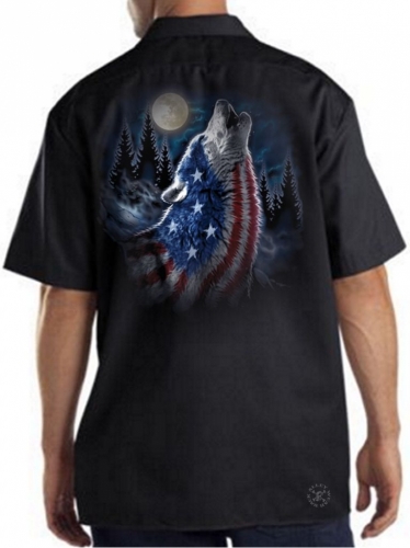 Howling Wolf Americana Work Shirt