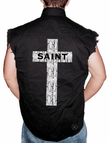Saint Sleeveless Denim Shirt